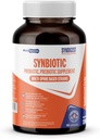 Sindigest probiotic îngrijire zilnică pentru femei și bărbați cu dublă beneficii de 5 tulpini probiotice și prebiotice, echilibru sănătatea intestinului și ameliorează constipație, călătorie prietenos, 30 capsule (2 miliarde CFU/servire)