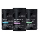 Cercetare sportivă All Vegan: Probiotice zilnice cu prebiotice (60 miliarde CFU), Enzime digestive cu Probiotice & Ginger (Plant based) & Probiotice feminine cu prebiotice (65 miliarde CFU)