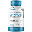 Nutri NAC Etil Ester + Glicină - Extra Putere 375 mg - NACET cu seleniu - 80% Biodisponibilitatea - N-Acetilcisteină - Supliment anti-aging, Boost Glutatione - 60 Capsule - 3rd Parte testat