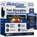 Liquid Glutatione Supplement, Lemon Berry Acerola Flavored Energy Booster w/Zinc, Daily Vitamins & Minerals, Zero Sugar Formulation, Zilnic Auto-Immune Support for Adulți, 0.34 fl oz, Pack of 60