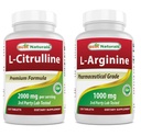 Cele mai bune naturale L-Citrulline 2000mg & L-Arginină 1000 mg