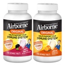 Comprimatele de vitamina C masticabile Airborne 1000mg Citrus & Very Berry Flavor Bundle - Suplimentul de suport imun cu zinc și vitamine antioxidante puternice A C & E, (2x116ct sticle) *