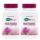 NaturesPlus Herbal Active Milk Thistle, eliberare extinsă - 30 comprimate, ambalaj de 2 - vegetarian, gluten gratuit - 60 total serviri