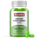 Kava Kava Gummies 1000mg per servire, Sleep Support, Aroma naturala de lamaie, 60 Vegan Gummies, Stress Relief & relaxation Supplement