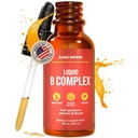 Vitamina B picaturi lichide complexe - Formula sublinguala, Maximizeaza absorbtia si creste energia - B1, B2, B3, B5, B6, B7, B9, B12 - Natural Vegan Supliment pentru Imunitate (B Complex)