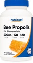 Nutricost Bee Propolis Supliment w/ 5% Flavonoizi (500 mg / 120 capsule)
