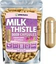 Milk Thistle Seed Capsule - 360 Conte (6 lună de aprovizionare) Premium Milk Thistle Supliment bogat în Silymarin pentru a sprijini ficatul și digestia - pură, non-GMO Cardo Mariano Milk Thulls