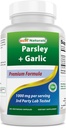 Cel mai bun pătrunjel natural și usturoi 1000 mg per Servire 250 Capsule vegetariene. Fără gluten şi fără GMO.