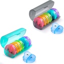2 Pack Săptămânal Pill Organizator 7 zi 2 ori pe zi, Sukuos mari de pastile de zi cu zi cazuri pentru pastile / Vitamin / Fish ulei / Supplements, BPA gratuit cutie de pastile, ușor de curățat