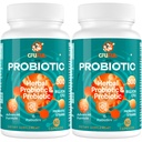 Probiotice pentru femei și bărbați - 300 miliarde CFU, 24 tulpini Probiotice + 15 plante organice Prebiotice Blend, pentru Global Digestive Gut Health, Imun, Constipație și balonare, Perioada de valabilitate Stabil - 4 luni de aprovizionare