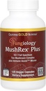 California Gold Nutrition Fungiology, MushRex Plus, Full-Spectru Ten Mushroom Complex cu Agaricus, Chaga, Cordyceps, și Lion's Mane, 120 de capace de plante