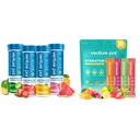 Venture Pal Sugar Free Electrolyte Powder Packets & Chewable Fast-Melt Electrolit Tablets, Sport Electrolyte pentru rularea ciclism nutriție