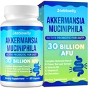 Akkermansia Probiotic, GLP-1, Probiotice cu tulpină vie pentru femei și bărbați, GLP 1 Supliment pentru sănătate gutoasă, digestiv, metabolic*, imun, cu crom, frunze de ceai verde, 60 Capsule