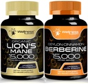 wellNESS LABSRX Lions Mane capsule şi Berberine capsule
