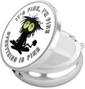 Nipichsha Pill Box, mini caz Pilula pentru Purse & Pocket, Cute Travel Medicine Organizator, Portable Medicine Container Holder to Hold Vitamins, Medicamente, Fish Oil & Supplement, Funny Black Cat