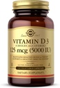 Solgar Vitamin D3 (Cholecalciferol) 125 mcg (5000 IU), 120 Vegetable Capsules - Helps Maintain Healthy Bones & Teeth - Immune System Support - Non-GMO, Gluten Free, Dairy Free, Kosher - 120 Servings