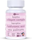 Colagen 1000mg Rhodiola Rosea 2500mg Biotin 10000mcg, Acid hialuronic, Blocker DHT, vitamina C & E, acid folic, Aloe Vera, Querbetin, Ceai Verde, Keratin, MSM - 90 Count (Pack of 1)