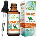 De ce nu vitamina organică naturală D3 K2 (MK-7) Picături lichide, 5000 UI de D3 sublingual cu ulei de cocos MCT, pentru oase puternice și dinți, inimă și suport imunitar