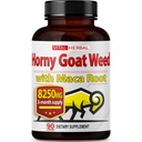 Vital Herbal Horny Goat Capsule pentru putere maximă cu Maca Root Tribulus Ashwagandha Tongkat Ali Panax Ginseng pentru bărbați Femei, Boost Energy (90 Conte de 1)