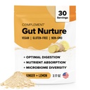 Complement Nurture Prebiotic + Superfood pudra postbiotic pentru Leaky Gut Reparare, Probiotice pentru Digestive Health - Ginger Root - 30 Serviri