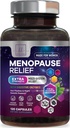 Menopause Suplimente pentru femei cu Dong Quai, Chaste Berry, Black Cohosh, 8 Miliarde Probiotice CFU - Hot Flash Night Sweats & Menopause Relief Probiotic pentru Vaginal, Digestive Health - 120 Capsule