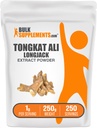 BulkSupplements.com LONGJACK Extract de extract - Tongkat Ali Extract, Tongkat Ali pentru bărbați și femei - Gluten gratuit, 1g per Serving, 250g (8,8 oz) (Pachet de 1)