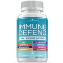 8 din 1 Suport pentru apărare imună, Suplimentul capsulelor de imunitate cu Echinacea Zinc 50mg, Vitamina C, D3 5000 UI, Curcumin Turmeric & Ginger, Echinacea - pentru copii Adulţi (1 ambalaj)