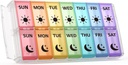 Weekly Pill Organizator 2 ori pe zi extra mare 7 zi Ușor umple rapid umple Fullicon portabil AM PM supliment, vitamine și medicamente - (Patent înregistrat)