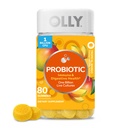 OLLY Probiotic Gummy, 1 Miliarde CFUs, Immune și suport digestiv, Chemable Probiotic Supliment, Mango, 80 Conte