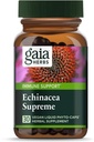 Gaia Herbs Echinacea Supreme - Suplimentul de sprijin imun - Echinacea Purpurea & Angustifolia Blend pentru a sprijini sistemul imunitar - 30 Vegan lichid Fito-Capsules (15-Day Supply)