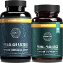 Probiotice Primal Harvest & Gut Health Suplimente pentru femei și bărbați Pre și Probiotice cu 31 Miliarde CFU și Gut Restore Digestion Pilulele Bundle
