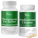 DR VITAMIN SOLUŢII termogenice Fat Burner şi dezintoxicare Bundle - 15 zile de curăţare pentru managementul greutăţii, sănătatea stomacului şi ajutorarea balonării - 90 capsule