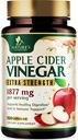 Capsule de Oţet Cidru de mere 1877mg - Extra Putere Detoxifiere & Curățare cu vitamina D & Zinc - Premium ACV pastile cu Digestie Naturală comună și suport imunitar - Supliment vegetarian - 120 capsule