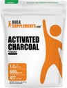 BulkSupplements.com Powder Charcoal activat - de la nucă de cocos Charcoal, pentru albirea dinților - Vegan & Gluten gratuit, 1,2g per Serving, 500g (1.1 lbs) (Pachet de 1)