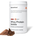 Momentous Essential Grass-Fed Whey Pulbere de proteine - 20 g Whey Izolat Proteina - NSF Certificat pentru Sport - Gluten-Free - 24 Serviri pentru utilizare esențială în fiecare zi - Ciocolată - Pachet mai Vary