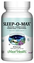 Maxi Health Adulţi Herbal Sleep-O-Max cu rădăcină valeriană, melatonină, triptofan, floare pasiune - Supliment de somn natural - Formula de suport pentru somn calm