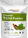 Vitamatic Certified USDA Organic Tulsi (Sfântul Basil) Powder 
