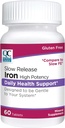 Cality Choice Iron High Potence comprimate de eliberare lentă, 45mg, 60 Tabete fiecare (Pachet de 9)