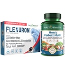 Produse de puritate Bundle - Men's Perfect Multi + Flexuron Joint Formula Men's Multi Supports Healthy Vitality, Energy +More - Flexuron - 3X Better Than Glucosamine & Chondroitin - 30 Day Supply