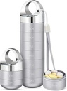 Zannaki Metal Travel Pill Organizator, Portable Waterproof Weekly Pilula cutie, Aluminum de mari pastile de aluminiu container, BPA gratuit 7 zile Daily Medicine Organizator titular de vitamine, ulei de pește, supliment