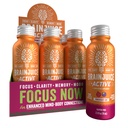 BrainJuice Active Focus & Energy Drink Shots, Supports Endurance, Recovery & Clarity, Non-GMO, Gluten Free, Nootrops, Alpha GPC, B Vitamins & Organic Green Tea, Pomegranate Acai, 2.5 fl oz, 12 Pack