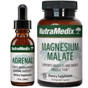 Suport energetic NutraMedix Bundle - Include suport energetic suprarenal Picături lichide și capsule de malat de magneziu pentru energie și suport atletic - No Caffeine - 2-Piece Supliment Set