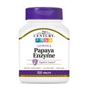 Vitafuzion Fiber Well Sugar Free Fiber, 90 Count and 21st Century Papaya Enzyme Chewable Tablets, Tropical, 100 Count