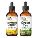 Ginger tinctură de ghimbir sălbatic și organic 4 fl oz și ceai verde Tinctură 4 fl oz