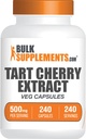 BulkSupplements.com Tart Extract de cireşe capsule- Tart Cherry Supliment, Tart capsule de cireşe 500mg - Antioxidant sursă, Gluten gratuit, 1 capsulă per Serving, 240 Veg capsule (Pachet de 1)