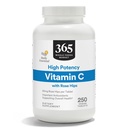 365 de Whole Foods Market, High Potence Vitamina C cu Rose Hips, Vegan, 250 Tablete