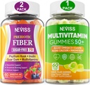 NEISS Bundle - Femei și bărbați 50 + Multivitamine 1 pachet și Prebiotic Fiber 2 ambalaj