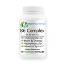 B6 Complexul Vegan Vitamina B6, B9 Folat, B12 Metilcobalamină susține cardiovasculare, Neuromusculare, Sistem nervos, Homocisteină, Energie, Celula de sânge și sănătatea osoasă 100 Capace