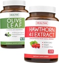 Bundle of Olive Leaf Extract & Hawthorn Berry Extarct - Healthy Herbs Bundle - Olive Leaf Extract cu 20% Oleuropein & Hawthorn Berry 4:1 Extract - concentrat din 2660 mg Berries proaspete (120 Caps)