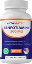 Vitamatic Benfotiamină 300 mg 90 Capsule vegetariene - De asemenea, numit solubil de grăsime vitamina B1 (90 Conte (Pachet de 1)) 1 flacon)